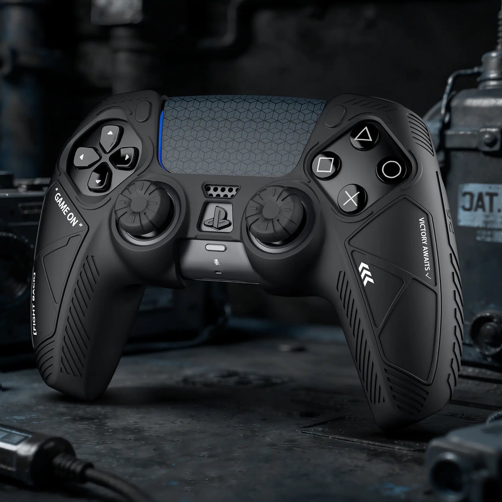 VIDPPLUING Playstation 5 Controller Silicone Protective Case Skin-Friendly Non-Slip Sweat-Proof Drop-Proof Joystick Cap Set for Enhanced Control Tactical Gloves & Protective Covers