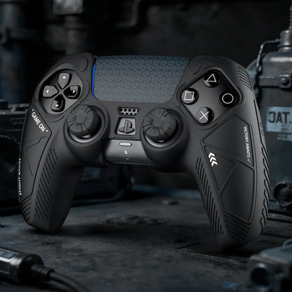 VIDPPLUING Playstation 5 Controller Silicone Protective Case Skin-Friendly Non-Slip Sweat-Proof Drop-Proof Joystick Cap Set for Enhanced Control Tactical Gloves & Protective Covers