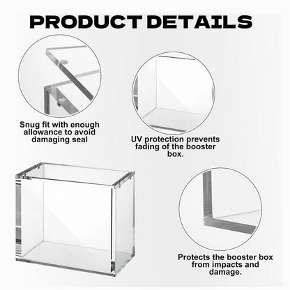 ETB Acrylic Clear Magnetic Display Case, 5Mm Thick Uv-Resistant Display Box, Magnetic Closure Made Easy Top Loading Ultra Boxes for Display Compatible with PKMN Booster Boxes, 1 Count Dustproof and Waterproof Display Box Card Protector(1-Pack)