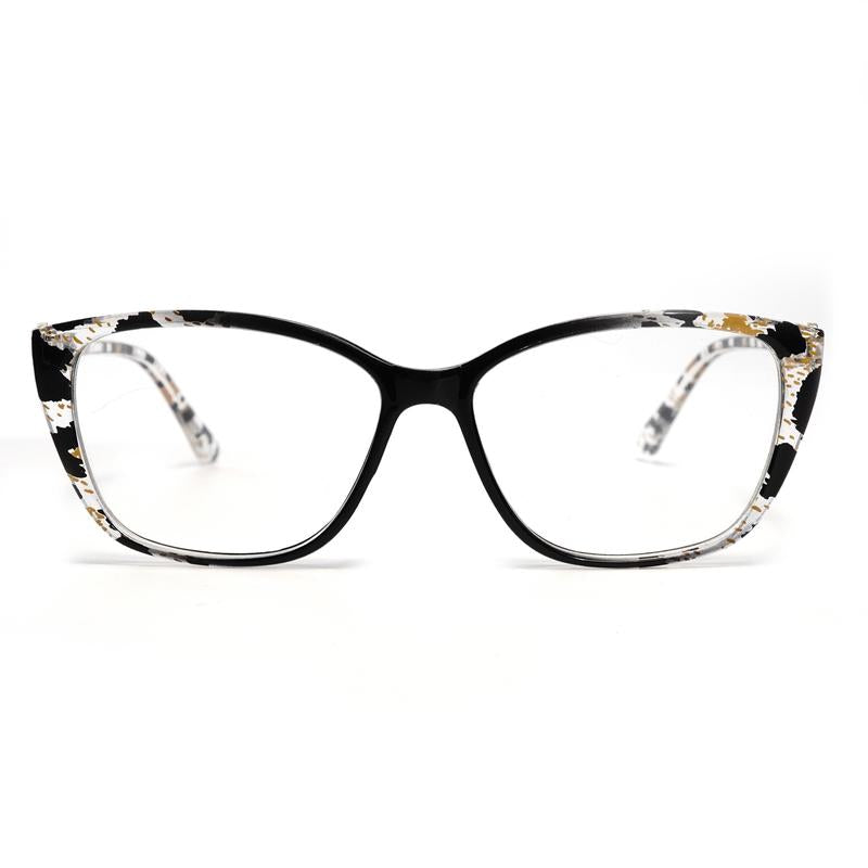 HAITONGCR-1 Pc Reading Glasses with Blue Light Protection Lenses, Red and Black Tortoise Frames, Fashionable Style Suitable for Women, Unisex, with Glasses Box and Cloth