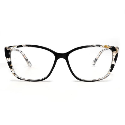 HAITONGCR-1 Pc Reading Glasses with Blue Light Protection Lenses, Red and Black Tortoise Frames, Fashionable Style Suitable for Women, Unisex, with Glasses Box and Cloth