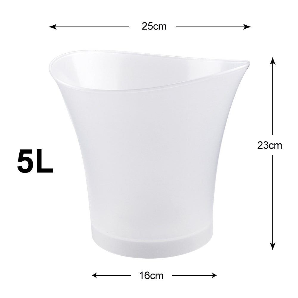 Champagne Beer Bucket 5L LED Light Up New Waterproof Plastic LED Ice Bucket