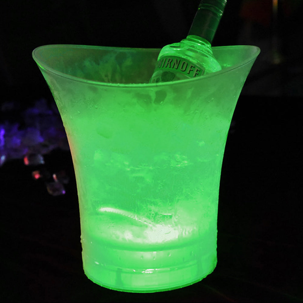 Champagne Beer Bucket 5L LED Light Up New Waterproof Plastic LED Ice Bucket