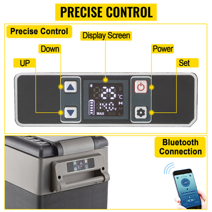SucceBuy 20L 22L 35L 45L 55L Car Refrigerator Mini Fridge Freezer Portable Compressor Cooler 12/24V Ice Box for Camping